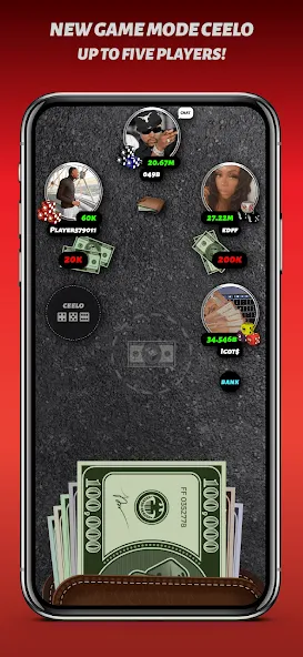 Скачать взломанную Phone Dice™ Street Dice Game — Много денег — скриншот 3