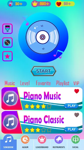 Скачать RaptorGamer Piano Tiles (Мод: Все песни разблокированы) на Андроид — скриншот 1