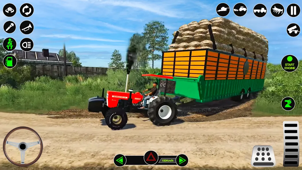 Farming Tractor Simulator Game на Андроид — Много денег и открытая техника — скриншот 1