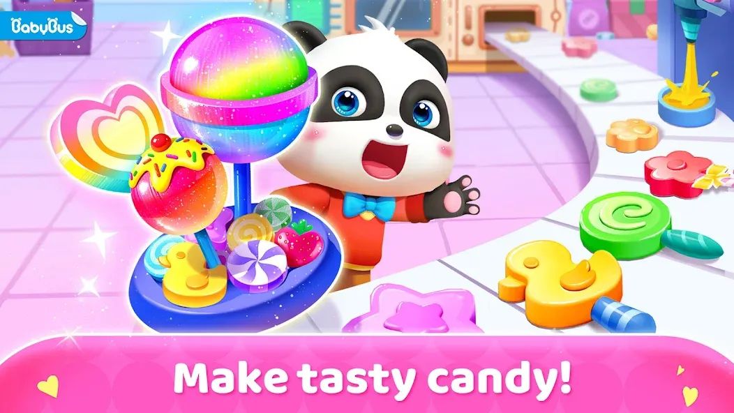 Скачать взломанную Little Panda's Candy Shop — Много денег — скриншот 1