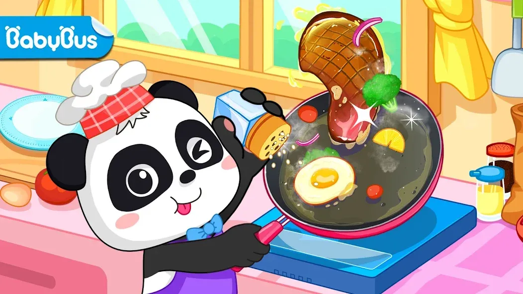 Скачать взломанную My Baby Panda Chef — Все открыто — скриншот 1