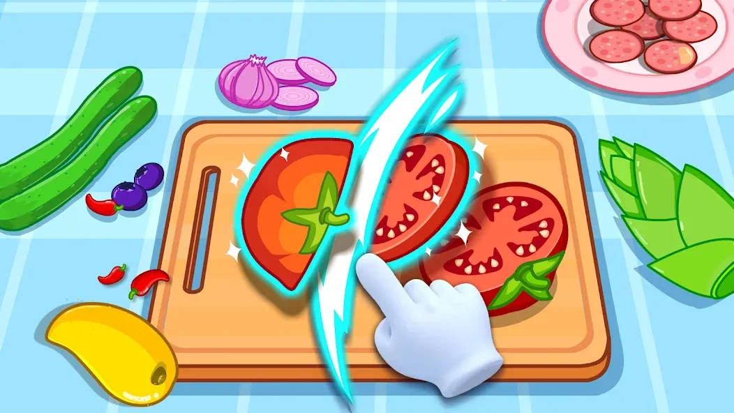 Скачать взломанную My Baby Panda Chef — Все открыто — скриншот 2
