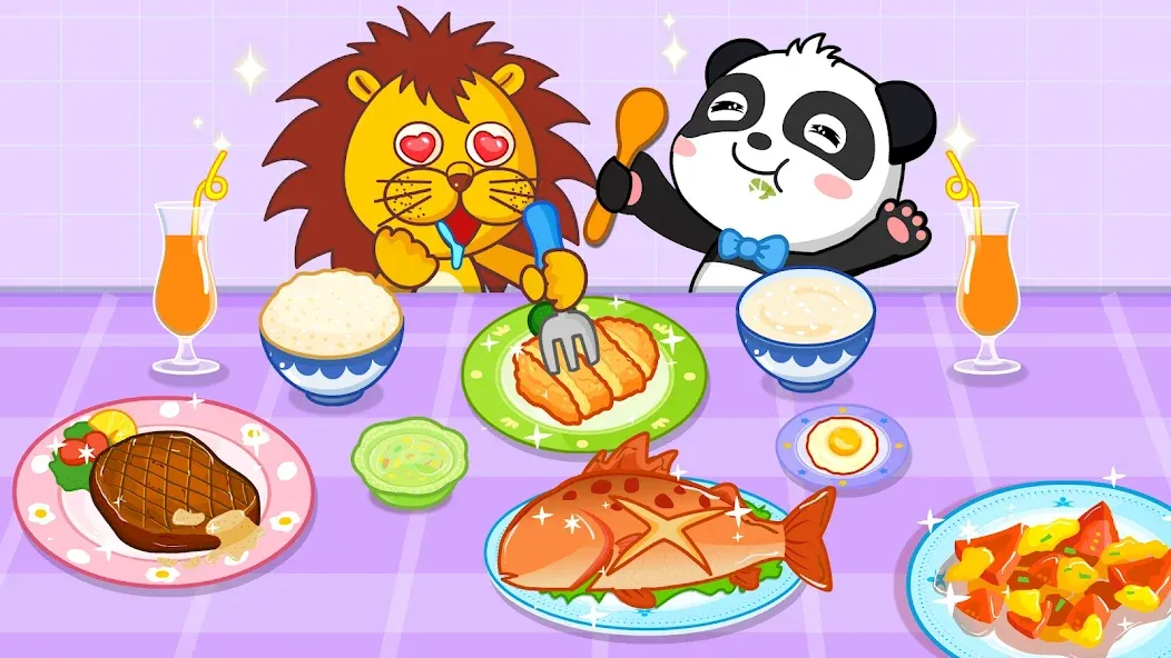 Скачать взломанную My Baby Panda Chef — Все открыто — скриншот 5