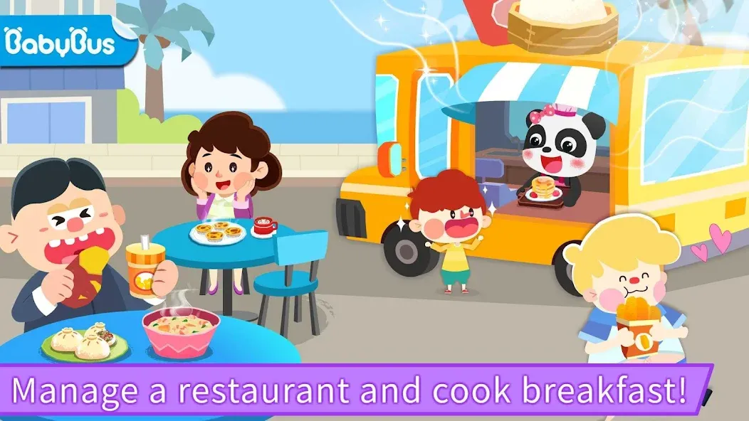 Взломанная Baby Panda's Breakfast Cooking на Андроид — Все открыто — скриншот 1