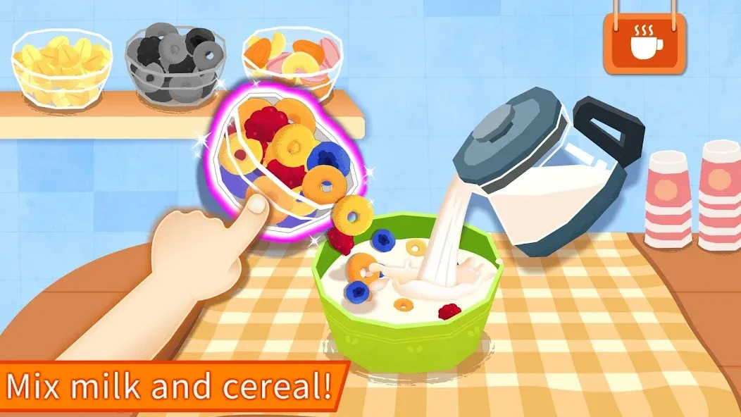 Взломанная Baby Panda's Breakfast Cooking на Андроид — Все открыто — скриншот 2