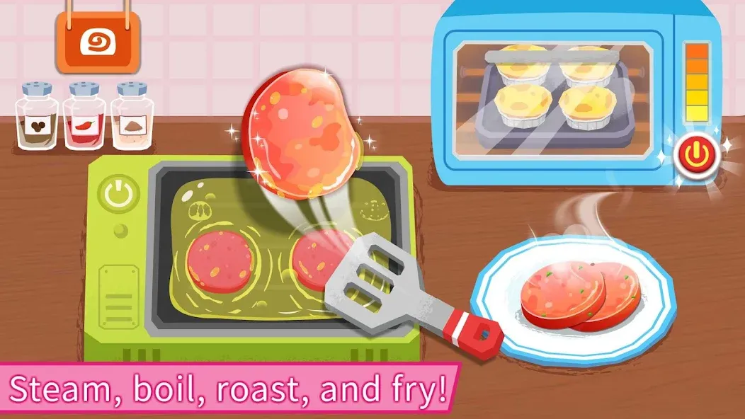 Взломанная Baby Panda's Breakfast Cooking на Андроид — Все открыто — скриншот 3