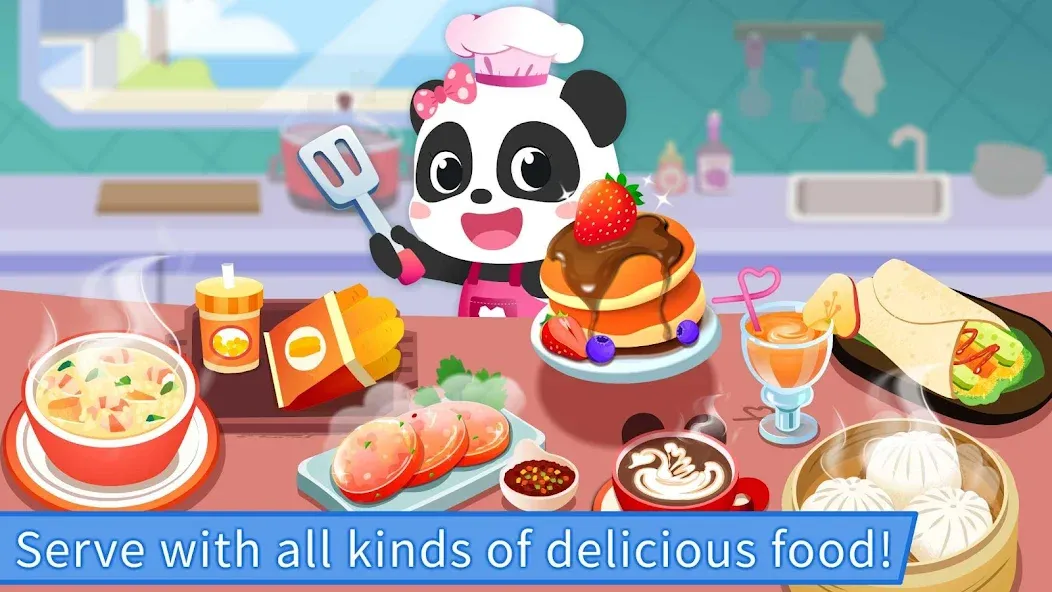 Взломанная Baby Panda's Breakfast Cooking на Андроид — Все открыто — скриншот 5