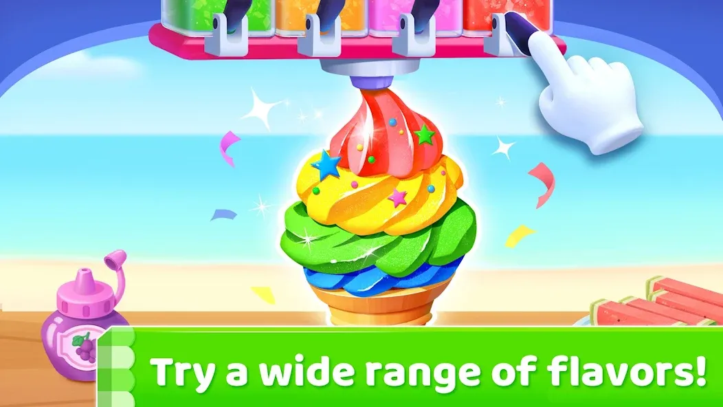 Скачать взлом Little Panda's Ice Cream Games на Андроид — Много денег — скриншот 4