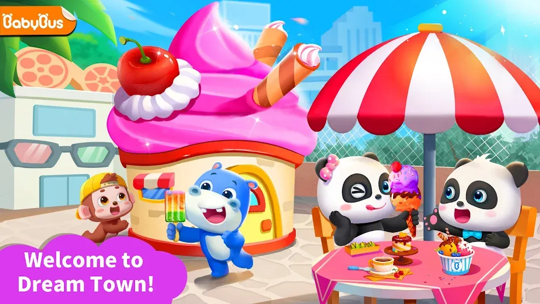 Скачать Little Panda’s Dream Town на телефон — Все открыто — скриншот 1