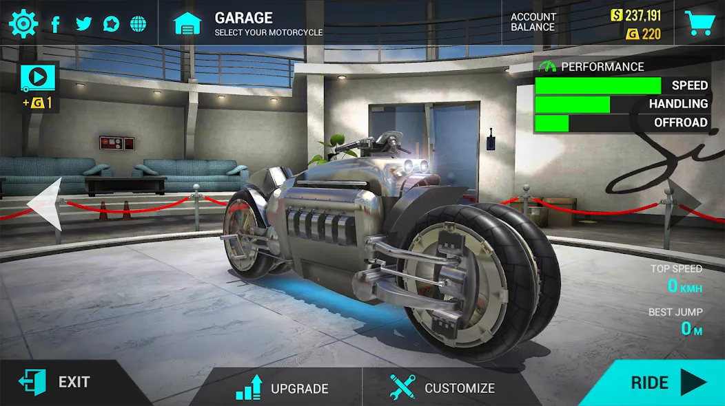 Скачать Ultimate Motorcycle Simulator с модом — Много денег — скриншот 2