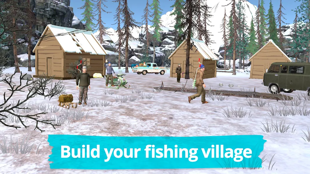 Взломанная Fishing in the Winter. Lakes на Андроид — Много денег — скриншот 2
