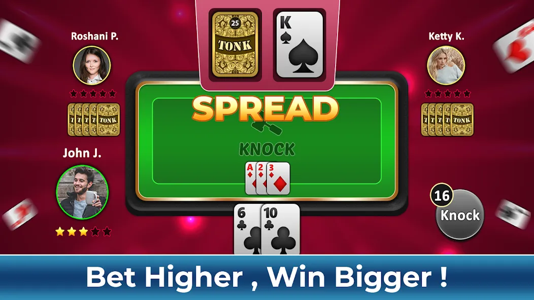 Скачать Tonk Rummy Card Game MOD APK — Много денег — скриншот 2 Скачать Tonk Rummy Card Game MOD APK — Много денег — скриншот 2