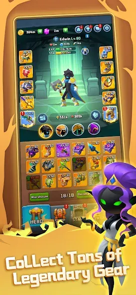Скачать взлом Chest Adventure: Idle RPG на Андроид — Много денег — скриншот 3