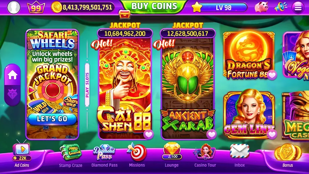 Скачать Golden Casino - Slots Games MOD APK — Много денег — скриншот 2