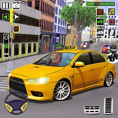 Взломанная City Taxi Games-Taxi Car Games на Андроид — Много денег