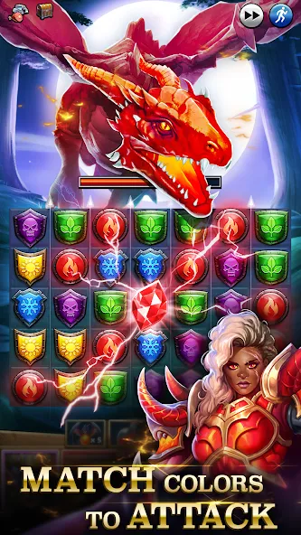 Empires & Puzzles: Match-3 RPG MOD APK на Android — Много денег и кристаллов — скриншот 1