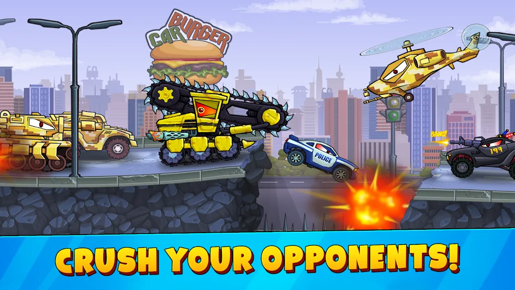 Car Eats Car 3 Hill Climb Race — Много денег и кристаллов — скриншот 5