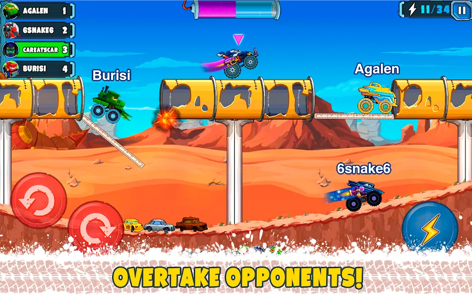 Car Eats Car Multiplayer Race — Много денег и кристаллов — скриншот 1
