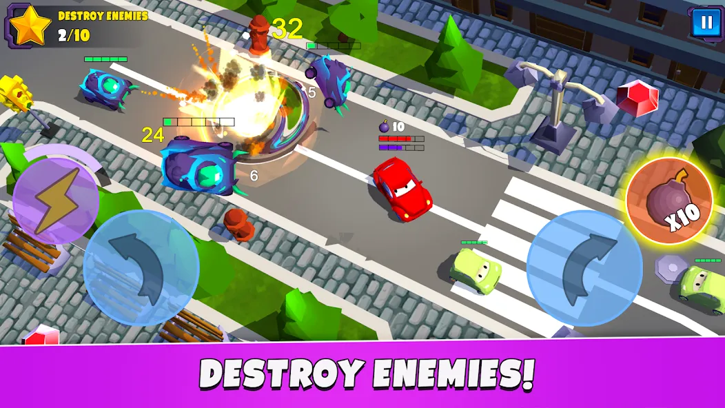Car Eats Car 5 - Battle Arena — Мод: Много денег и кристаллов — скриншот 1