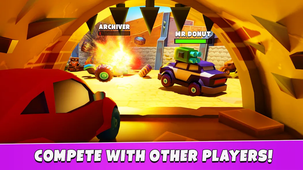 Car Eats Car 5 - Battle Arena — Мод: Много денег и кристаллов — скриншот 2