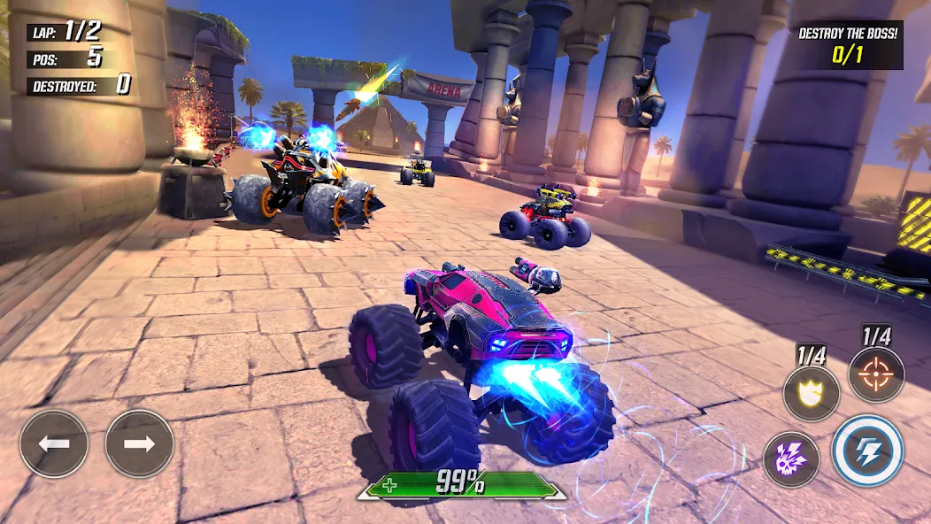 Скачать RACE: Rocket Arena Car Extreme — Последняя версия (Много денег) — скриншот 5