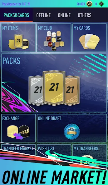 Pack Opener for FUT 21 — Взломанная версия (Много денег) — скриншот 2