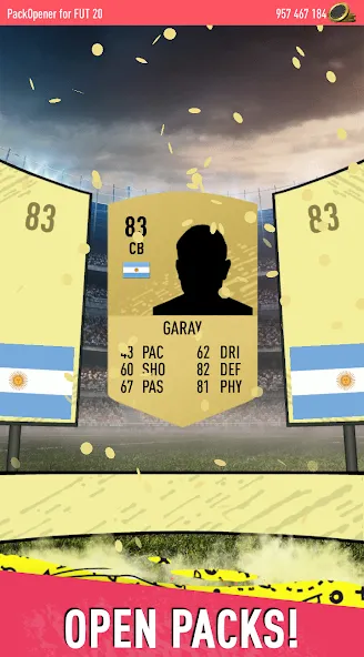 Скачать Pack Opener for FUT 20 by SMOQ (Мод: Много денег) на Андроид — скриншот 1