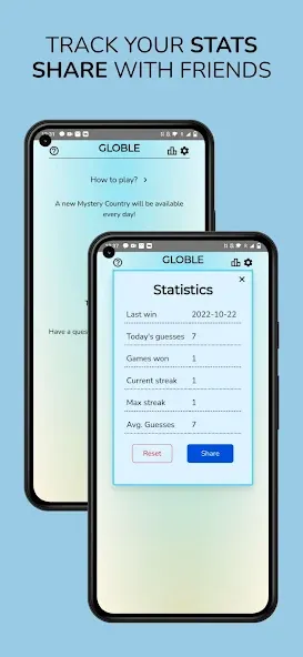Globle - Country Guess Game — Взломанная версия (Все подсказки и режимы разблокированы) — скриншот 2 Globle - Country Guess Game — Взломанная версия (Все подсказки и режимы разблокированы) — скриншот 2