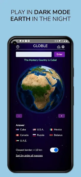 Globle - Country Guess Game — Взломанная версия (Все подсказки и режимы разблокированы) — скриншот 3 Globle - Country Guess Game — Взломанная версия (Все подсказки и режимы разблокированы) — скриншот 3