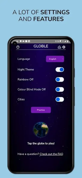 Globle - Country Guess Game — Взломанная версия (Все подсказки и режимы разблокированы) — скриншот 4 Globle - Country Guess Game — Взломанная версия (Все подсказки и режимы разблокированы) — скриншот 4