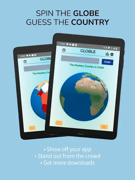 Globle - Country Guess Game — Взломанная версия (Все подсказки и режимы разблокированы) — скриншот 5