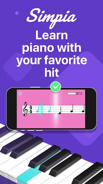 Скачать взлом Simpia: Learn Piano Fast на Андроид — Premium Разблокирован — скриншот 1