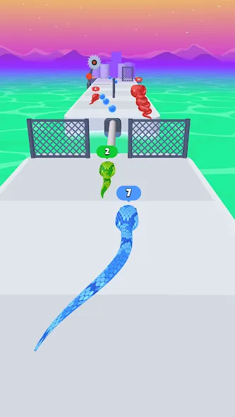 Snake Run Race・3D Running Game (Мод Много денег) — скриншот 2