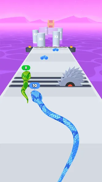 Snake Run Race・3D Running Game (Мод Много денег) — скриншот 3