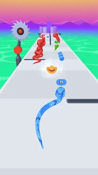 Snake Run Race・3D Running Game (Мод Много денег) — скриншот 4