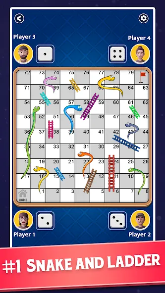 Скачать Snakes and Ladders - Ludo Game — Все кости падают на 6 — скриншот 2