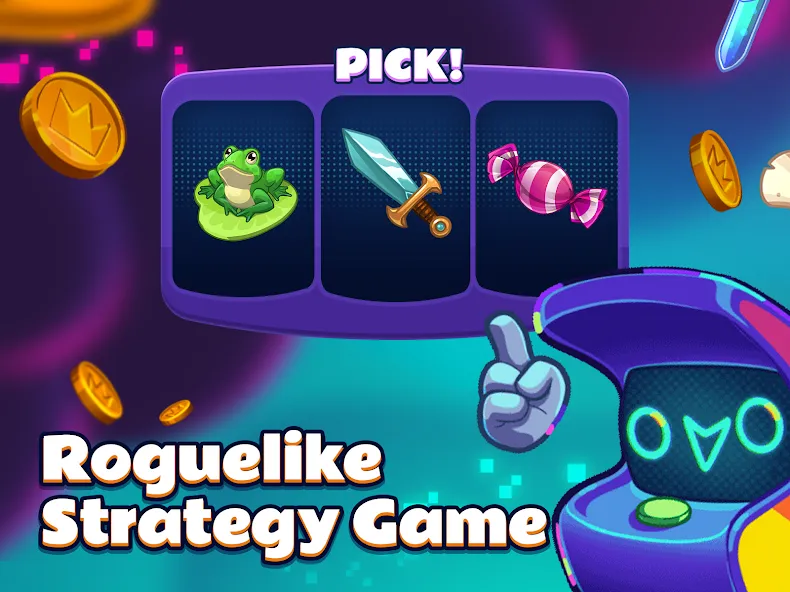 SpinCraft: Roguelike MOD APK — Много денег и кристаллы — скриншот 2