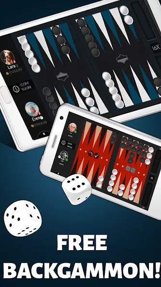 Взломанная Backgammon Offline на Андроид — Все доски открыты — скриншот 2