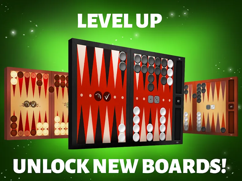 Взломанная Backgammon Offline на Андроид — Все доски открыты — скриншот 5