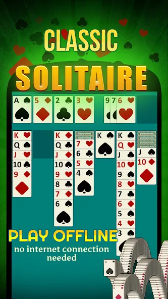 Solitaire - Offline Card Games на Андроид — Мод Без рекламы — скриншот 1