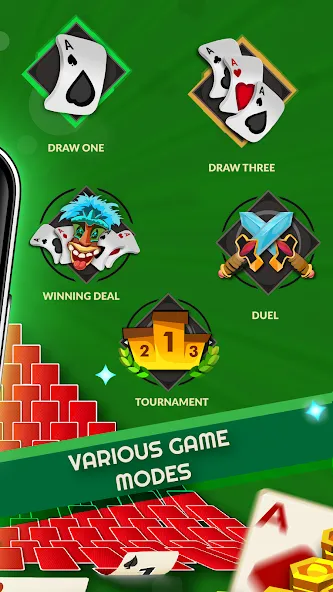 Solitaire - Offline Card Games на Андроид — Мод Без рекламы — скриншот 5