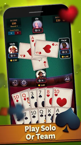 Скачать Spades - Offline Card Games на Android — Без рекламы — скриншот 2