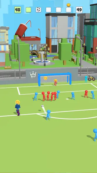 Скачать Super Goal: Fun Soccer Game на телефон — Бесконечные деньги и без рекламы — скриншот 1