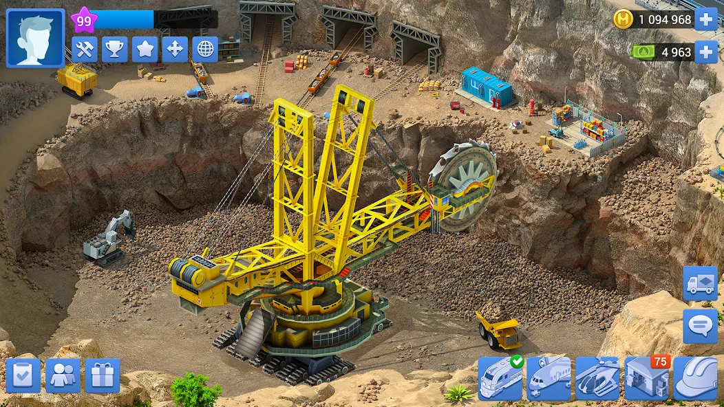 Megapolis: City Building Sim на Андроид — Мод Много денег и золота — скриншот 1