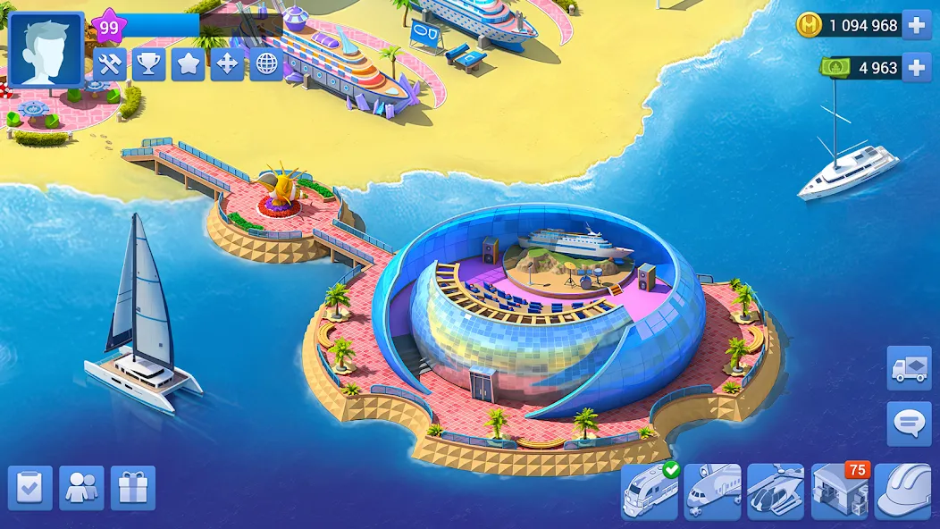 Megapolis: City Building Sim на Андроид — Мод Много денег и золота — скриншот 5