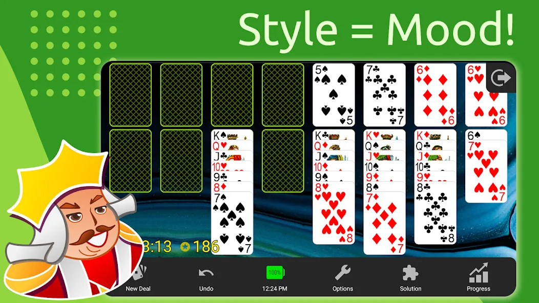 Скачать взломанную FreeCell — Все темы открыты — скриншот 5