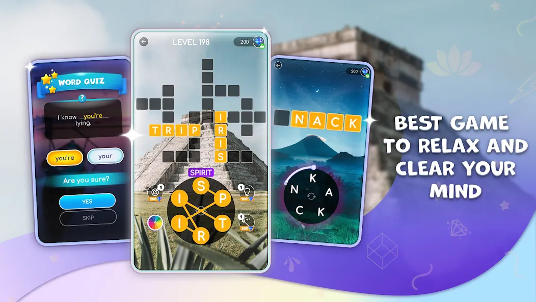 Скачать Calming Crosswords Word Puzzle — Модификация Все уровни разблокированы — скриншот 2