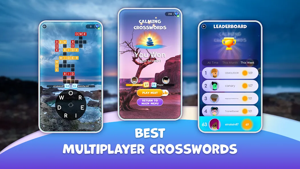 Скачать Calming Crosswords Word Puzzle — Модификация Все уровни разблокированы — скриншот 3