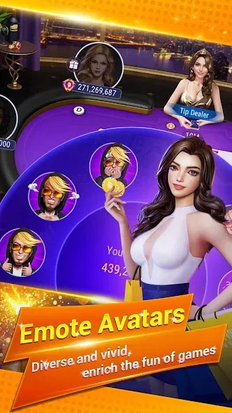 Sohoo Poker - Texas Holdem на Андроид — Много фишек — скриншот 3