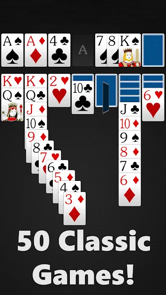 Взломанная Solitaire - Classic Card Games на Андроид — Без рекламы — скриншот 3